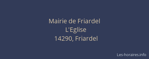 Mairie de Friardel