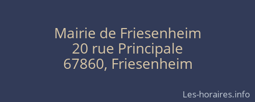 Mairie de Friesenheim