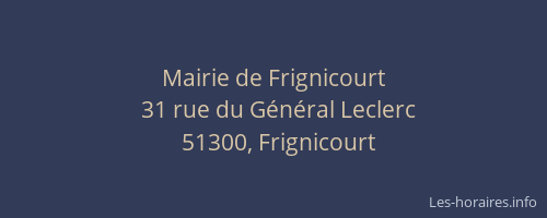 Mairie de Frignicourt