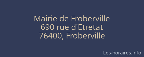 Mairie de Froberville