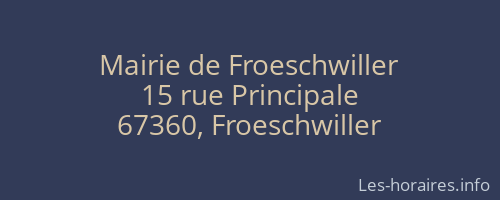 Mairie de Froeschwiller