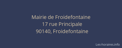 Mairie de Froidefontaine