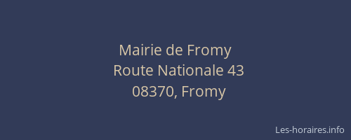 Mairie de Fromy