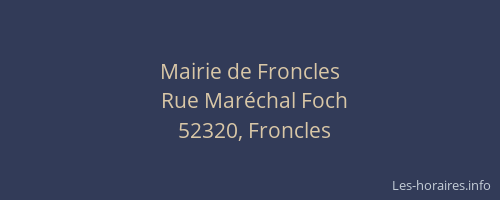 Mairie de Froncles