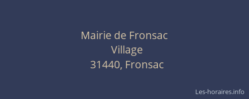 Mairie de Fronsac