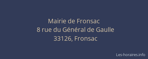 Mairie de Fronsac