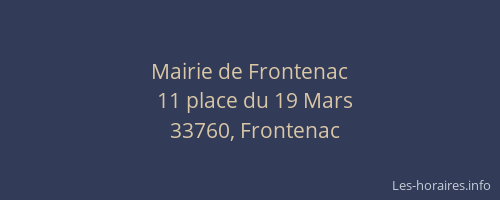 Mairie de Frontenac