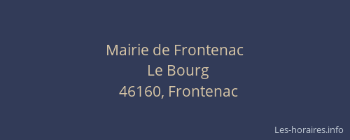 Mairie de Frontenac