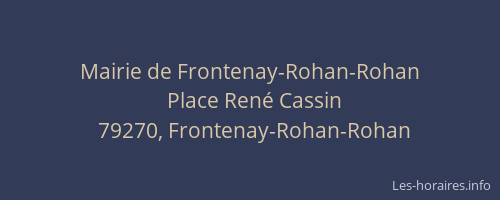 Mairie de Frontenay-Rohan-Rohan