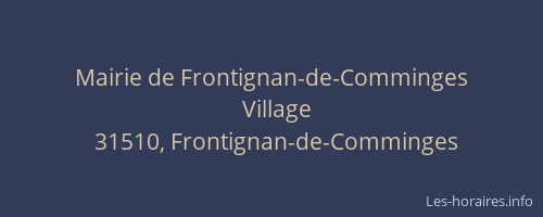 Mairie de Frontignan-de-Comminges
