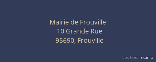 Mairie de Frouville