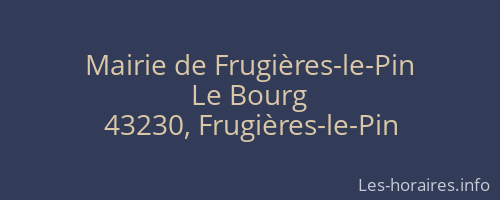 Mairie de Frugières-le-Pin