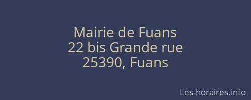 Mairie de Fuans