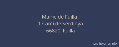 Mairie de Fuilla