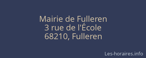 Mairie de Fulleren