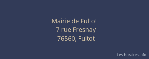 Mairie de Fultot