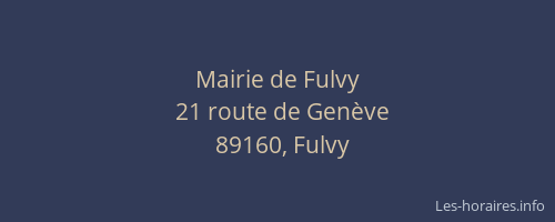 Mairie de Fulvy