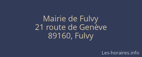Mairie de Fulvy