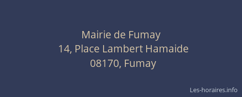 Mairie de Fumay