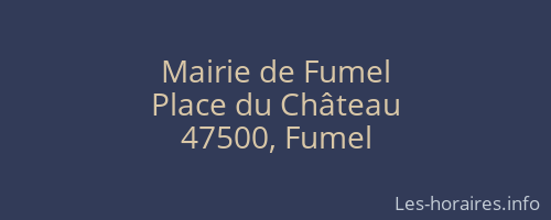 Mairie de Fumel