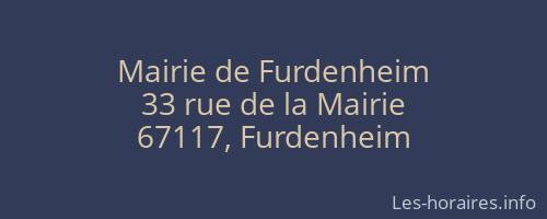 Mairie de Furdenheim