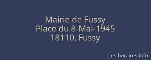 Mairie de Fussy