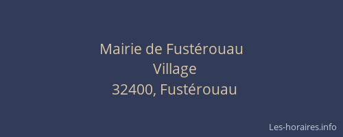 Mairie de Fustérouau