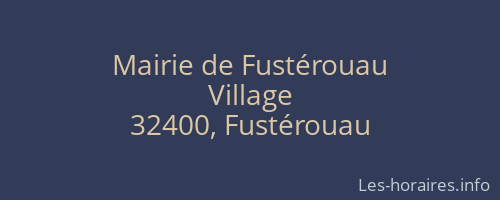 Mairie de Fustérouau