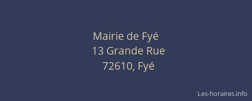 Mairie de Fy&eacute;