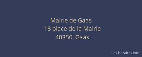 Mairie de Gaas