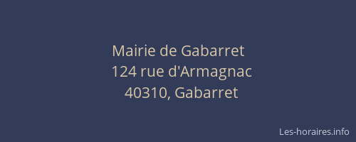 Mairie de Gabarret