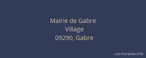 Mairie de Gabre