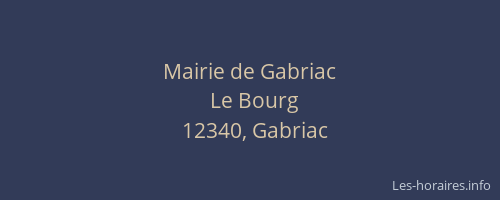 Mairie de Gabriac