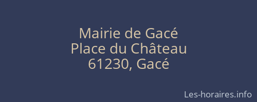 Mairie de Gacé
