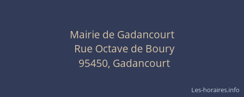 Mairie de Gadancourt