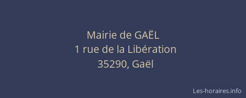 Mairie de GAËL