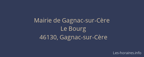 Mairie de Gagnac-sur-C&egrave;re