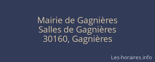 Mairie de Gagnières