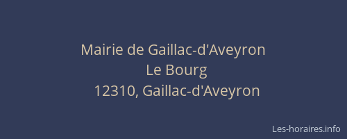 Mairie de Gaillac-d'Aveyron
