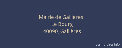Mairie de Gaill&egrave;res