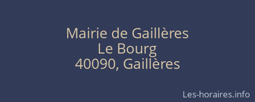 Mairie de Gaillères