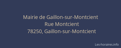 Mairie de Gaillon-sur-Montcient