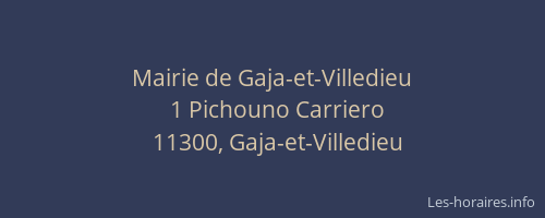 Mairie de Gaja-et-Villedieu