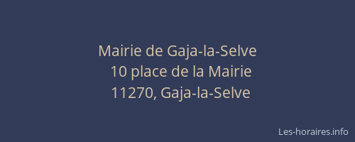 Mairie de Gaja-la-Selve