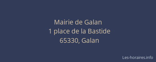 Mairie de Galan