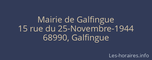 Mairie de Galfingue
