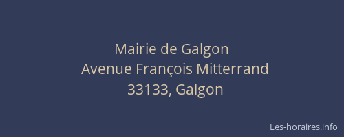 Mairie de Galgon