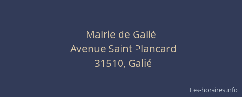 Mairie de Galié