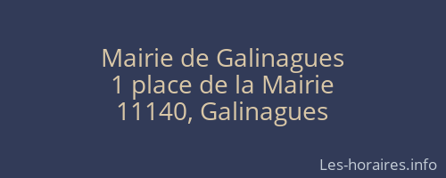 Mairie de Galinagues