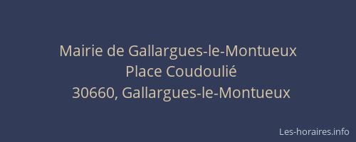 Mairie de Gallargues-le-Montueux